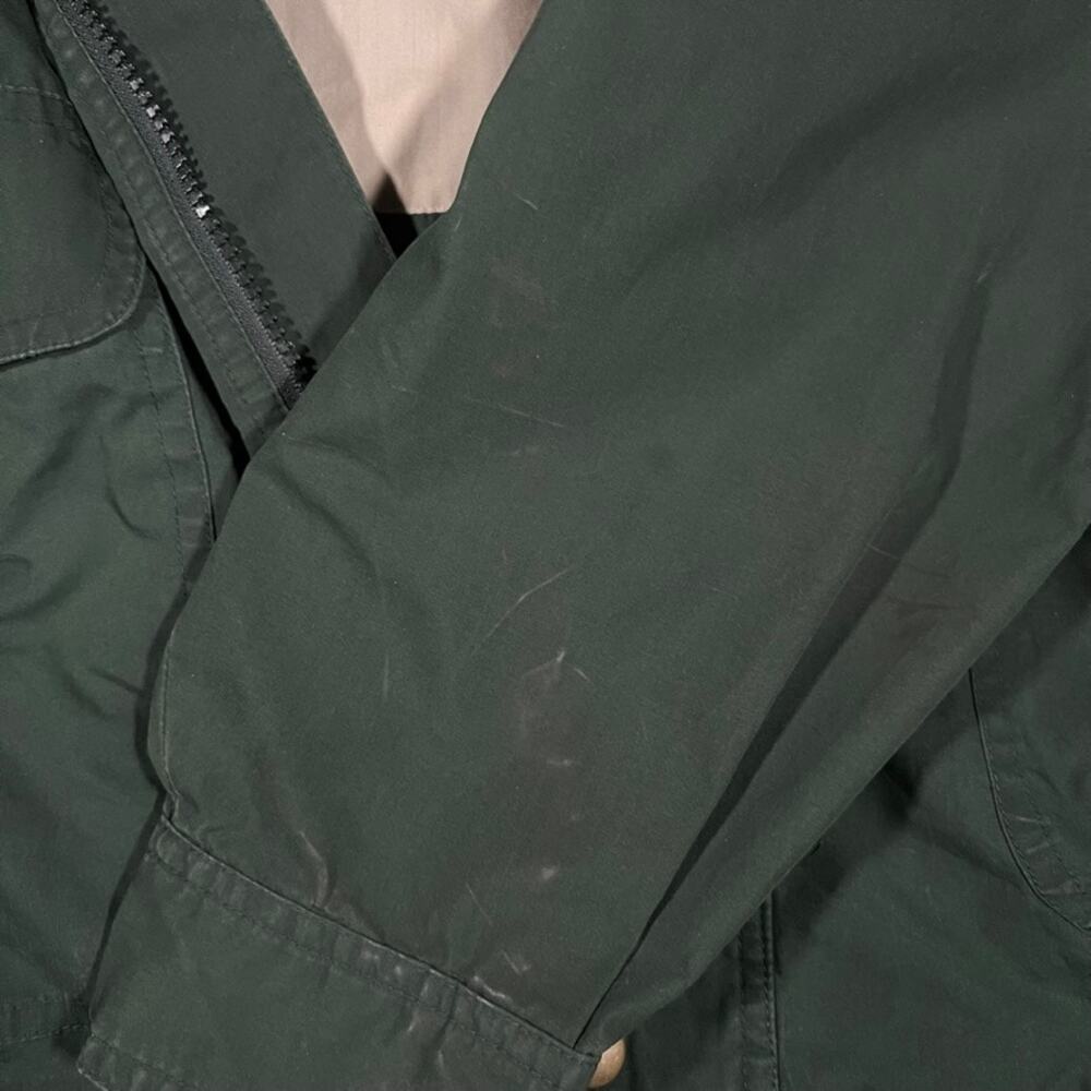 GANT L 90s Windbreaker Jacket Green Beige Colorblock Reversible Bomber Vintage - Picture 5 of 7